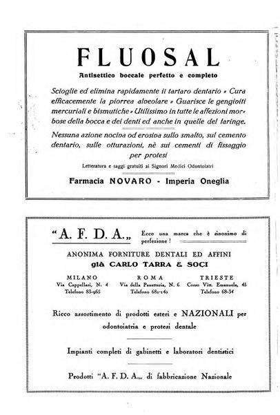 La stomatologia italiana organo ufficiale della Associazione nazionale culturale fascista stomato-odontologica