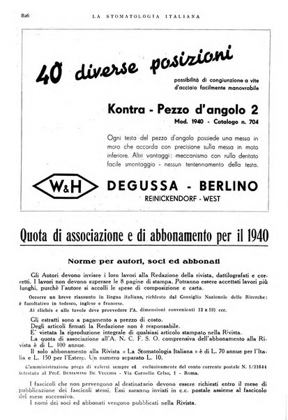 La stomatologia italiana organo ufficiale della Associazione nazionale culturale fascista stomato-odontologica