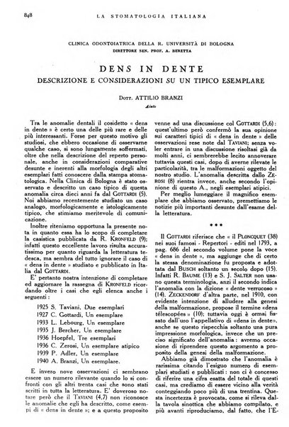 La stomatologia italiana organo ufficiale della Associazione nazionale culturale fascista stomato-odontologica