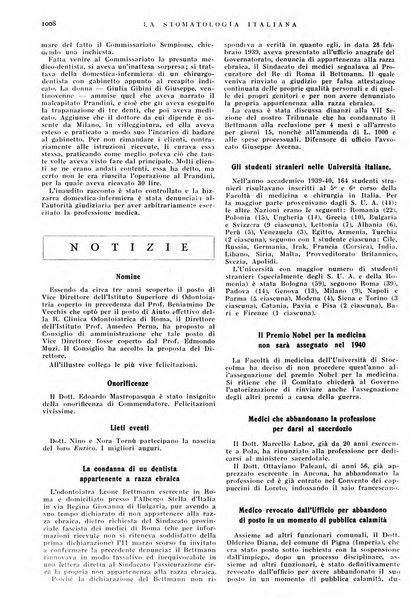 La stomatologia italiana organo ufficiale della Associazione nazionale culturale fascista stomato-odontologica