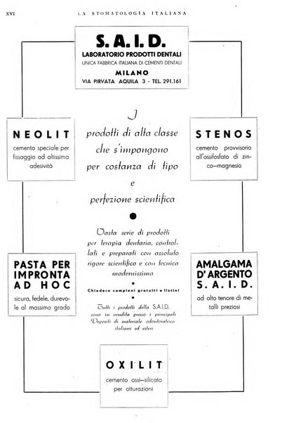 La stomatologia italiana organo ufficiale della Associazione nazionale culturale fascista stomato-odontologica