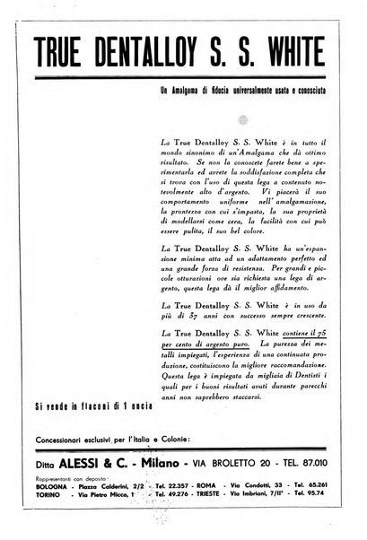 La stomatologia italiana organo ufficiale della Associazione nazionale culturale fascista stomato-odontologica