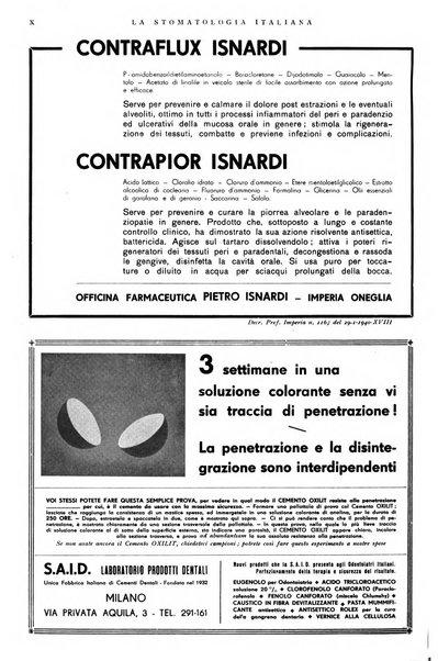 La stomatologia italiana organo ufficiale della Associazione nazionale culturale fascista stomato-odontologica