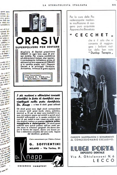 La stomatologia italiana organo ufficiale della Associazione nazionale culturale fascista stomato-odontologica