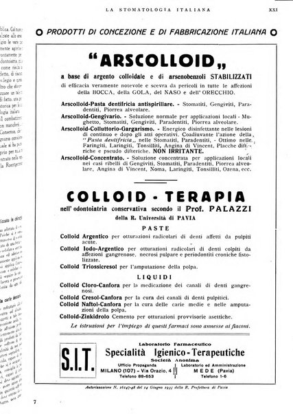 La stomatologia italiana organo ufficiale della Associazione nazionale culturale fascista stomato-odontologica