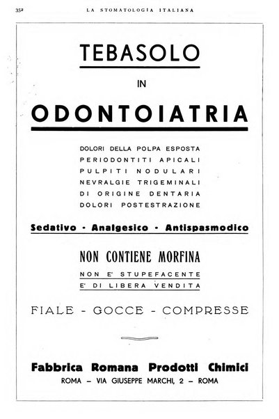 La stomatologia italiana organo ufficiale della Associazione nazionale culturale fascista stomato-odontologica