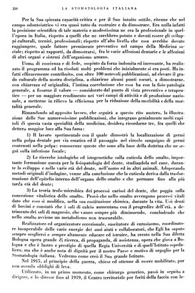 La stomatologia italiana organo ufficiale della Associazione nazionale culturale fascista stomato-odontologica