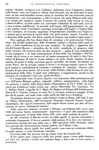 La stomatologia italiana organo ufficiale della Associazione nazionale culturale fascista stomato-odontologica