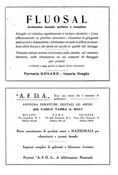 La stomatologia italiana organo ufficiale della Associazione nazionale culturale fascista stomato-odontologica