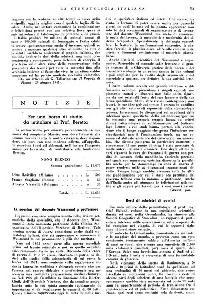 La stomatologia italiana organo ufficiale della Associazione nazionale culturale fascista stomato-odontologica