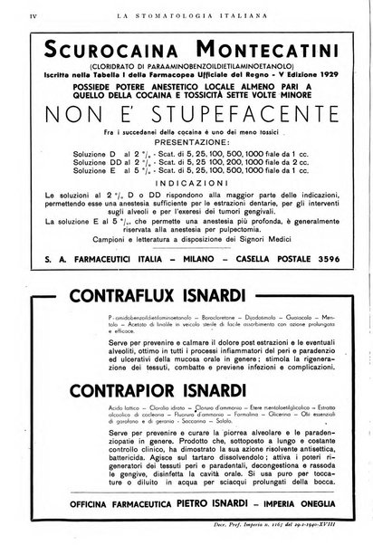 La stomatologia italiana organo ufficiale della Associazione nazionale culturale fascista stomato-odontologica