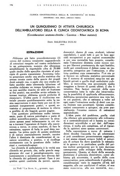 La stomatologia italiana organo ufficiale della Associazione nazionale culturale fascista stomato-odontologica