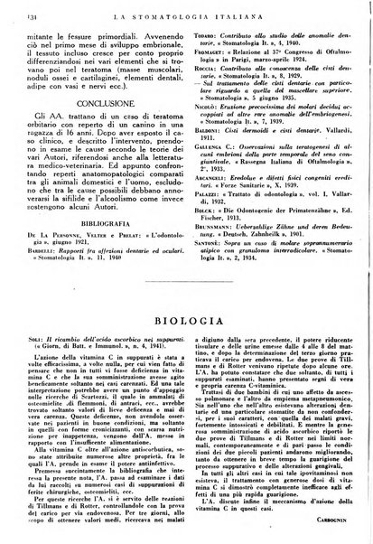 La stomatologia italiana organo ufficiale della Associazione nazionale culturale fascista stomato-odontologica