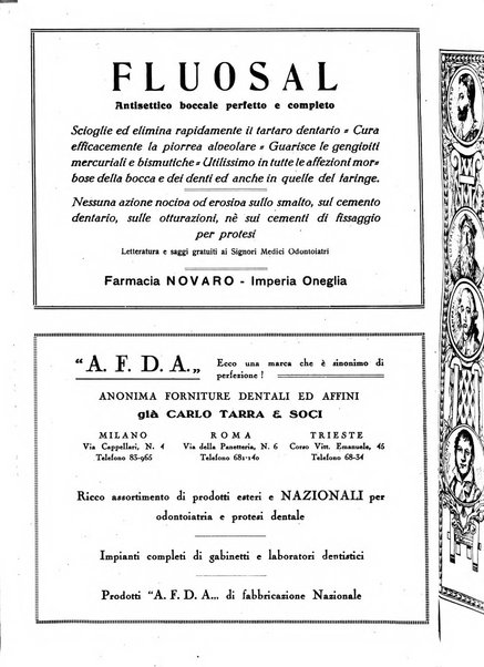 La stomatologia italiana organo ufficiale della Associazione nazionale culturale fascista stomato-odontologica