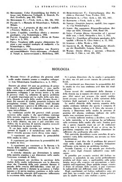 La stomatologia italiana organo ufficiale della Associazione nazionale culturale fascista stomato-odontologica