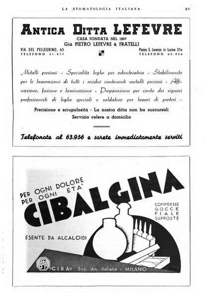 La stomatologia italiana organo ufficiale della Associazione nazionale culturale fascista stomato-odontologica