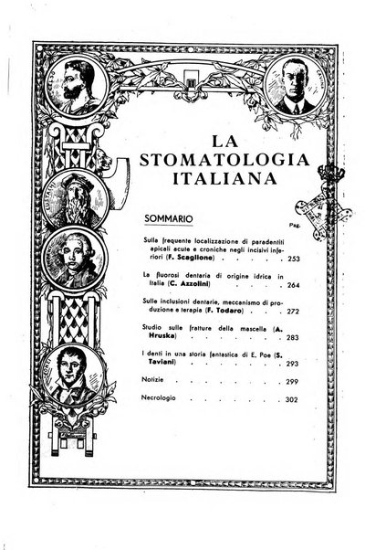 La stomatologia italiana organo ufficiale della Associazione nazionale culturale fascista stomato-odontologica