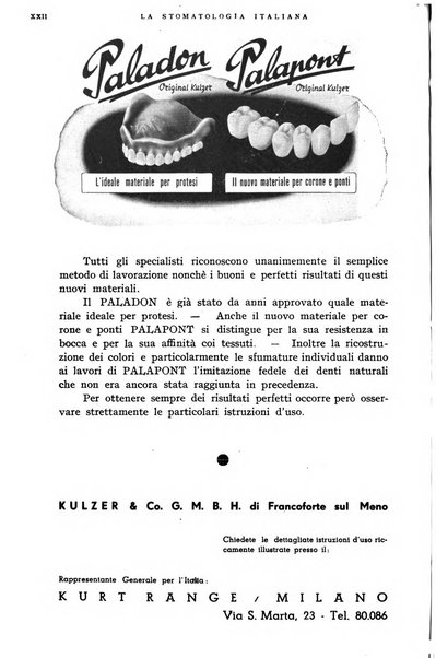 La stomatologia italiana organo ufficiale della Associazione nazionale culturale fascista stomato-odontologica