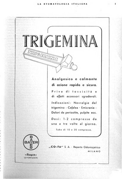 La stomatologia italiana organo ufficiale della Associazione nazionale culturale fascista stomato-odontologica