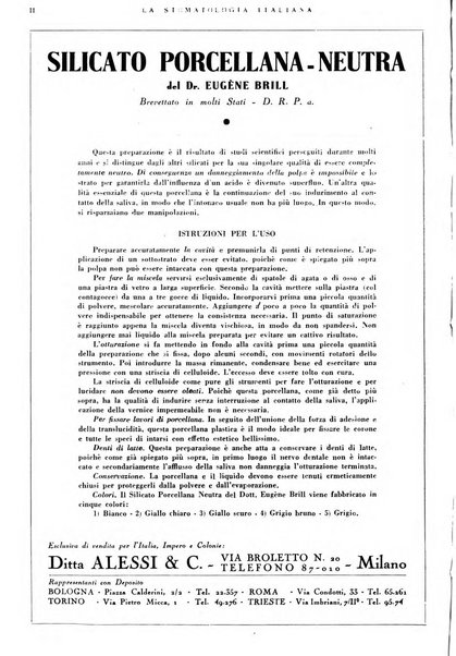 La stomatologia italiana organo ufficiale della Associazione nazionale culturale fascista stomato-odontologica