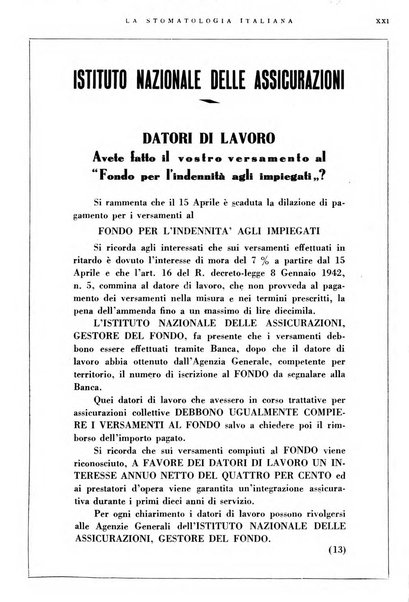 La stomatologia italiana organo ufficiale della Associazione nazionale culturale fascista stomato-odontologica