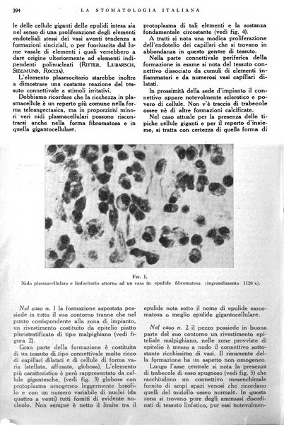 La stomatologia italiana organo ufficiale della Associazione nazionale culturale fascista stomato-odontologica