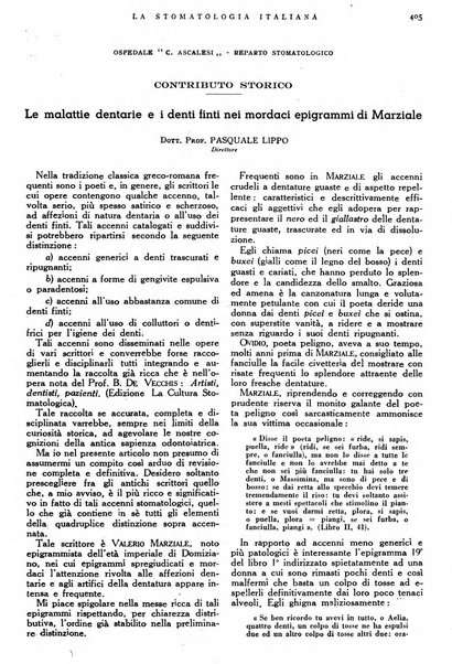 La stomatologia italiana organo ufficiale della Associazione nazionale culturale fascista stomato-odontologica