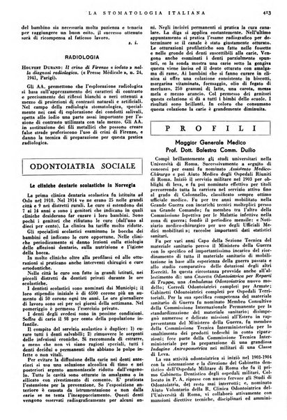 La stomatologia italiana organo ufficiale della Associazione nazionale culturale fascista stomato-odontologica