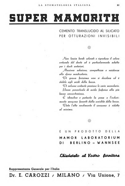 La stomatologia italiana organo ufficiale della Associazione nazionale culturale fascista stomato-odontologica