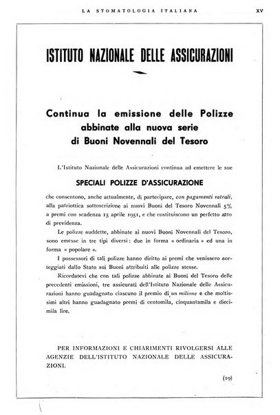 La stomatologia italiana organo ufficiale della Associazione nazionale culturale fascista stomato-odontologica