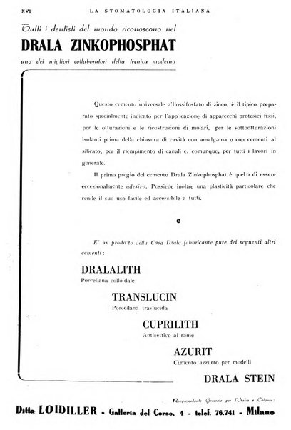 La stomatologia italiana organo ufficiale della Associazione nazionale culturale fascista stomato-odontologica