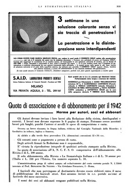 La stomatologia italiana organo ufficiale della Associazione nazionale culturale fascista stomato-odontologica