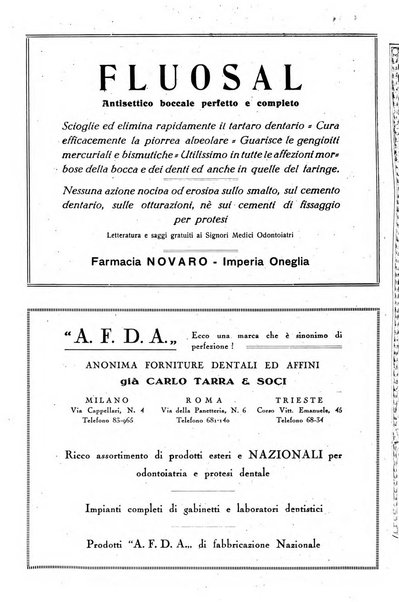 La stomatologia italiana organo ufficiale della Associazione nazionale culturale fascista stomato-odontologica