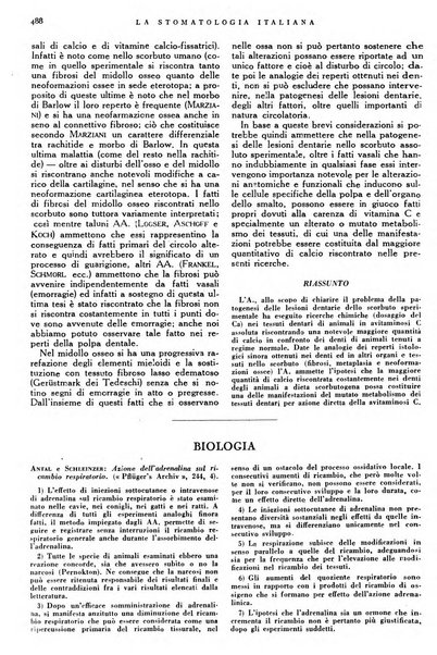 La stomatologia italiana organo ufficiale della Associazione nazionale culturale fascista stomato-odontologica