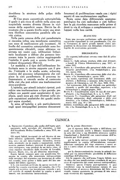 La stomatologia italiana organo ufficiale della Associazione nazionale culturale fascista stomato-odontologica