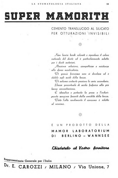 La stomatologia italiana organo ufficiale della Associazione nazionale culturale fascista stomato-odontologica