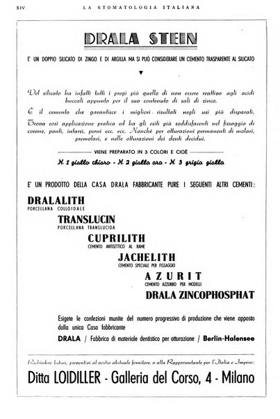 La stomatologia italiana organo ufficiale della Associazione nazionale culturale fascista stomato-odontologica