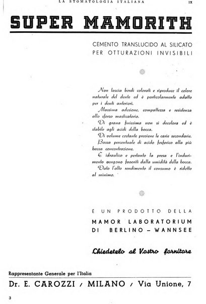 La stomatologia italiana organo ufficiale della Associazione nazionale culturale fascista stomato-odontologica