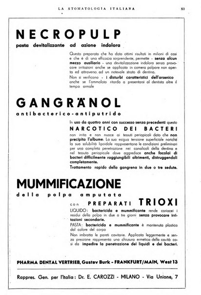 La stomatologia italiana organo ufficiale della Associazione nazionale culturale fascista stomato-odontologica