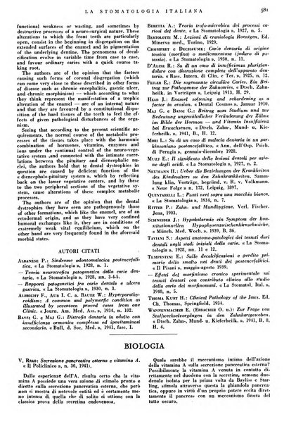 La stomatologia italiana organo ufficiale della Associazione nazionale culturale fascista stomato-odontologica