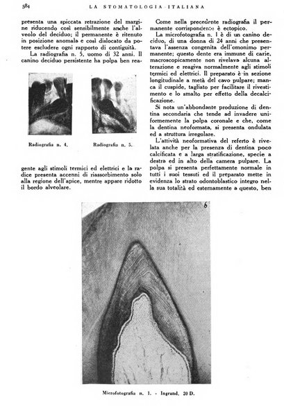 La stomatologia italiana organo ufficiale della Associazione nazionale culturale fascista stomato-odontologica