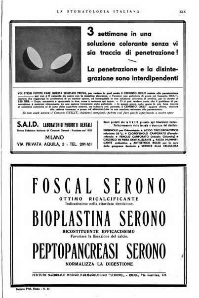 La stomatologia italiana organo ufficiale della Associazione nazionale culturale fascista stomato-odontologica