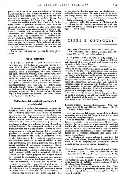 La stomatologia italiana organo ufficiale della Associazione nazionale culturale fascista stomato-odontologica