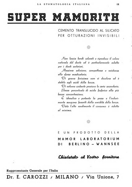 La stomatologia italiana organo ufficiale della Associazione nazionale culturale fascista stomato-odontologica