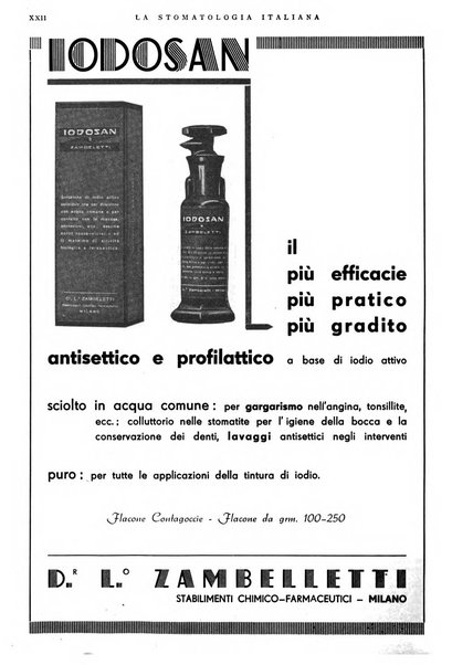 La stomatologia italiana organo ufficiale della Associazione nazionale culturale fascista stomato-odontologica