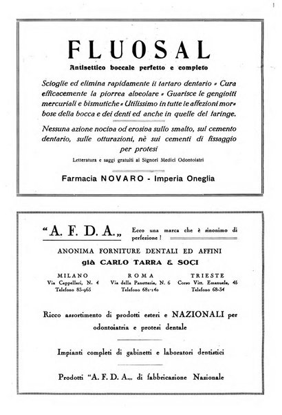 La stomatologia italiana organo ufficiale della Associazione nazionale culturale fascista stomato-odontologica