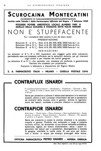 La stomatologia italiana organo ufficiale della Associazione nazionale culturale fascista stomato-odontologica