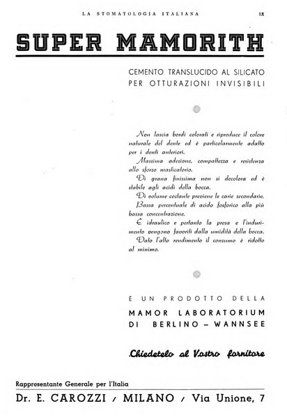 La stomatologia italiana organo ufficiale della Associazione nazionale culturale fascista stomato-odontologica