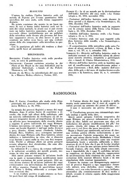 La stomatologia italiana organo ufficiale della Associazione nazionale culturale fascista stomato-odontologica