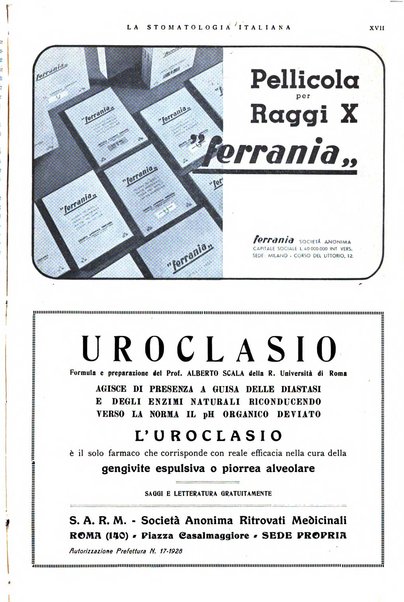 La stomatologia italiana organo ufficiale della Associazione nazionale culturale fascista stomato-odontologica